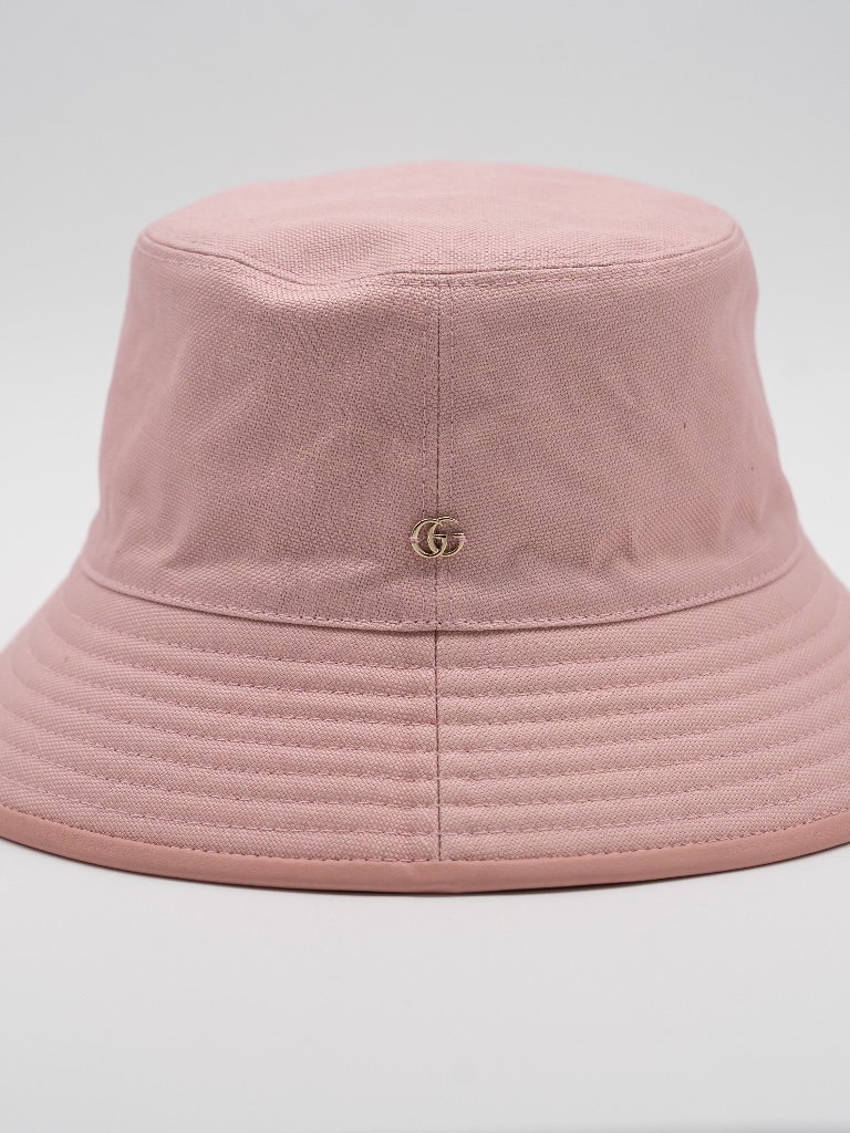 Size M Gucci Gg Canvas Bucket Hat Pink With Monogram Print